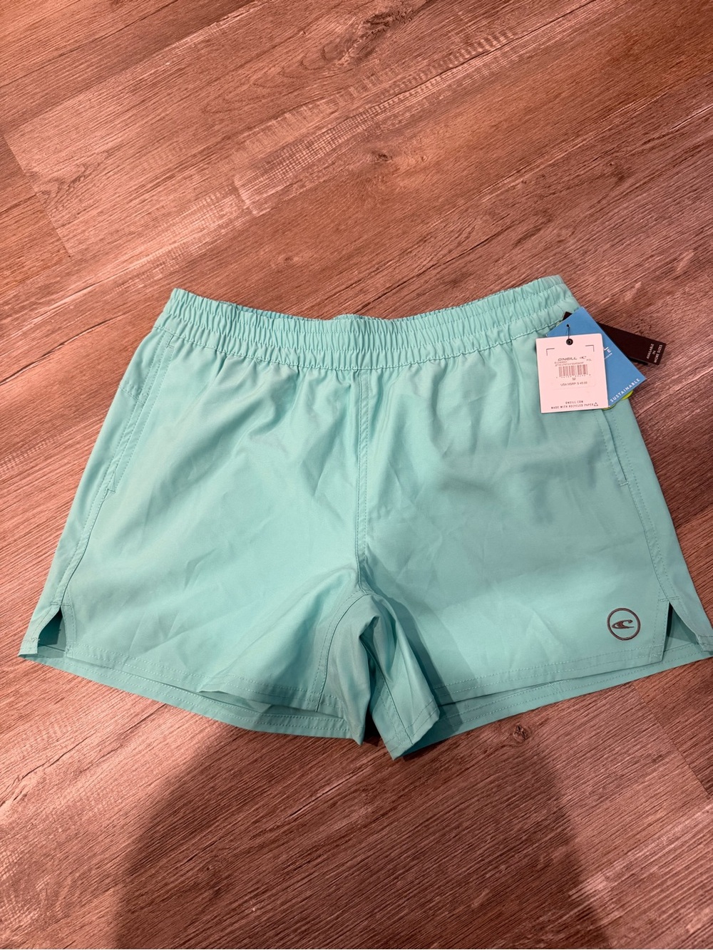 NWT O’Neill Jetties Stretch 4” Boardshorts Swim Trunks Mint Green Size M